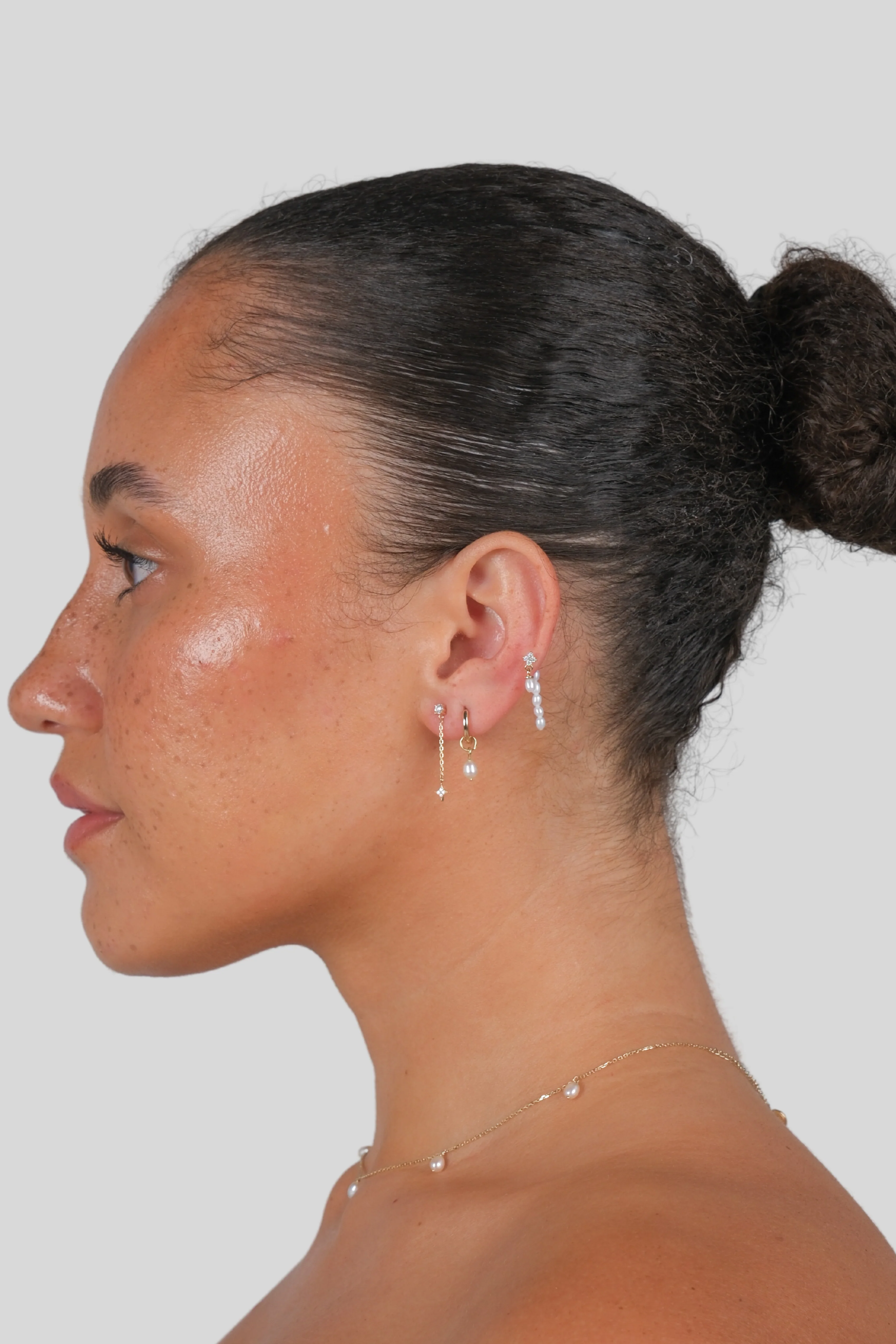 Calia Pearl Ball Back Stud | 14K - Image 4