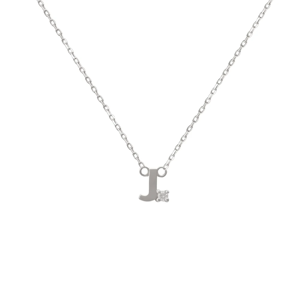 Mini Diamond Letter Necklace | 14K - Image 23