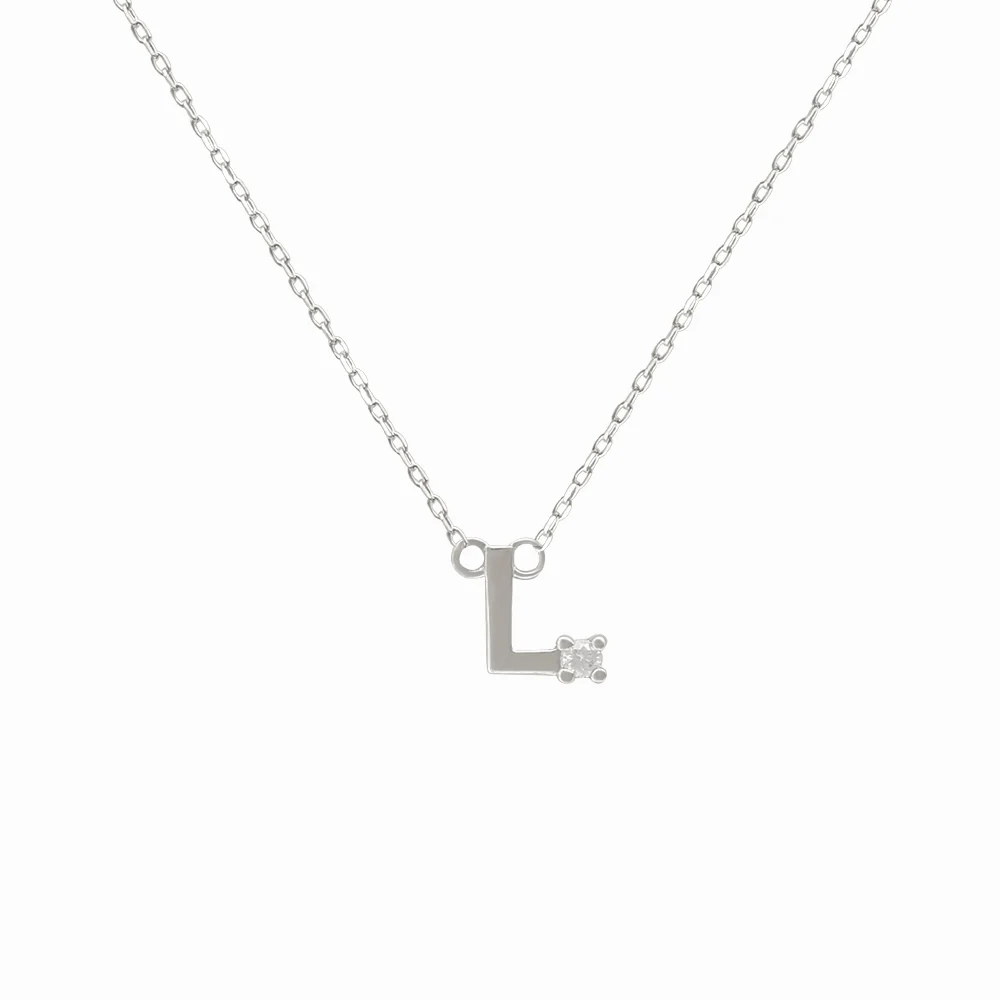 Mini Diamond Letter Necklace | 14K - Image 27