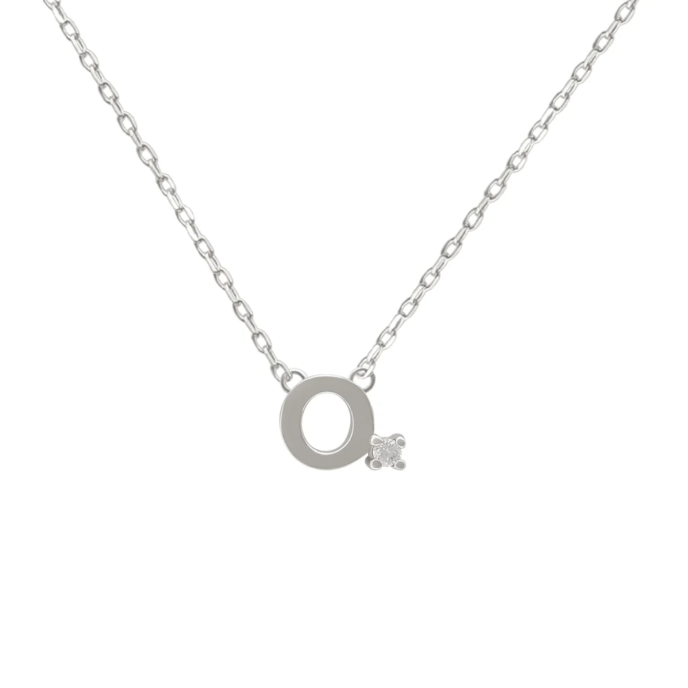 Mini Diamond Letter Necklace | 14K - Image 33