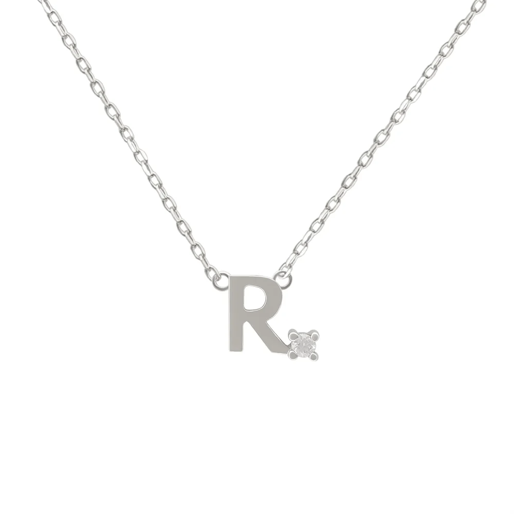 Mini Diamond Letter Necklace | 14K - Image 39