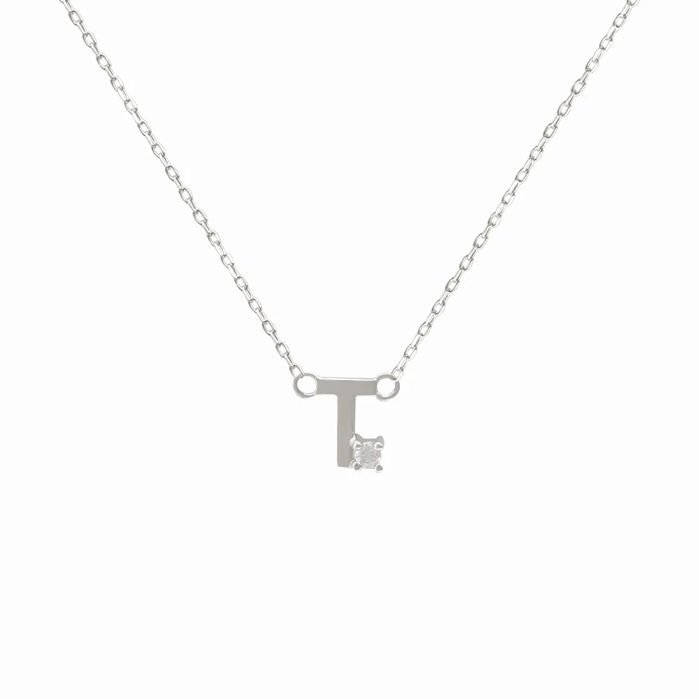 Mini Diamond Letter Necklace | 14K - Image 43