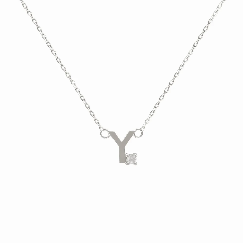 Mini Diamond Letter Necklace | 14K - Image 53