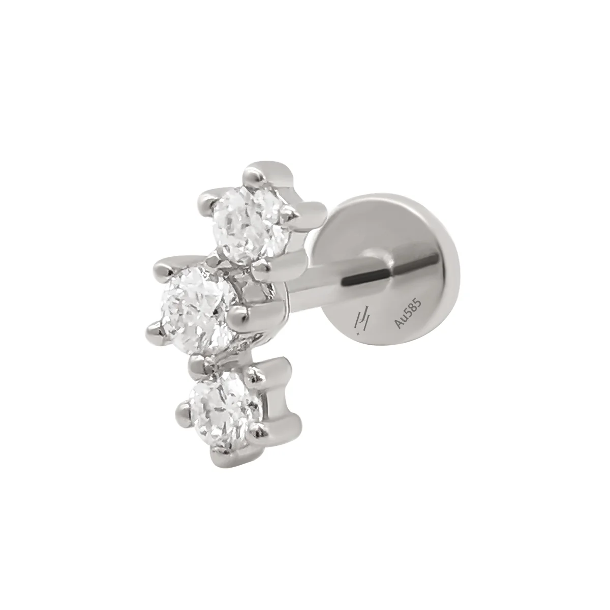 Topaz Diamond Flat Back Stud - Image 3